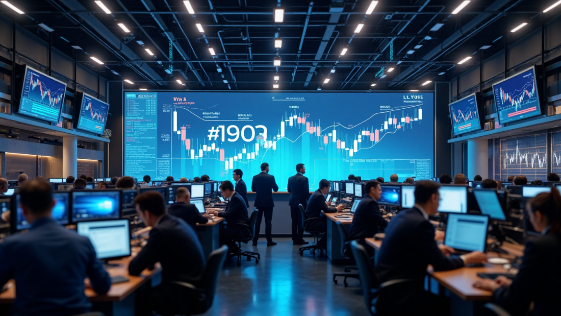 Traders watch gold prices on busy trading floor